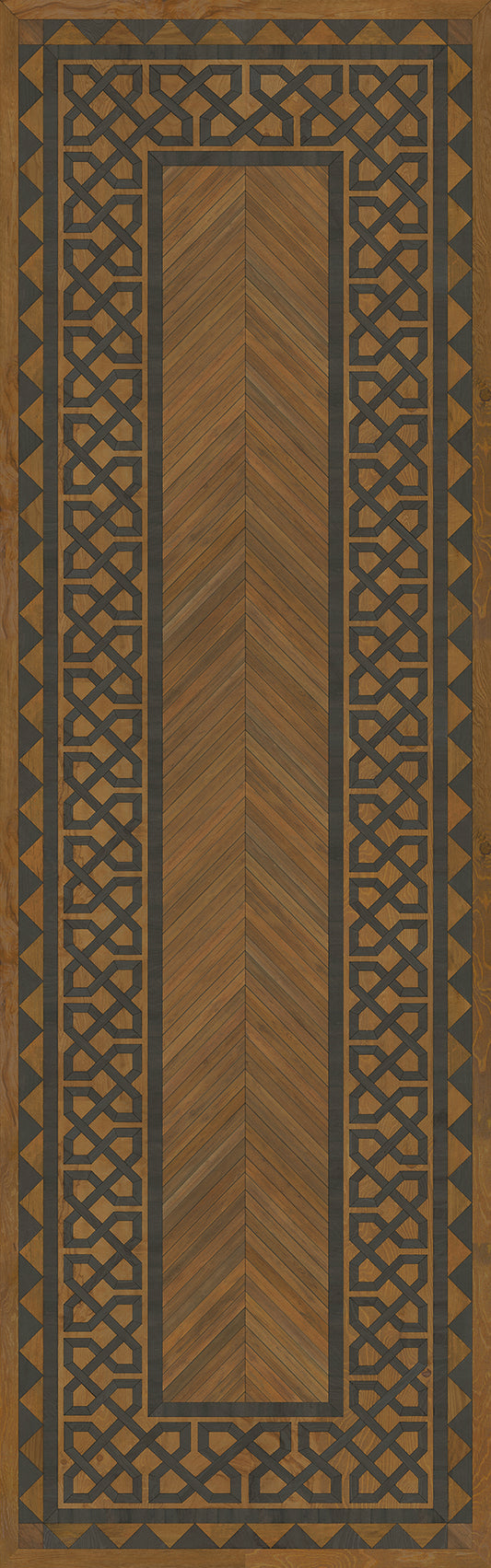Artisanry - University - Dulwich 36x115 Vintage Vinyl Floorcloth