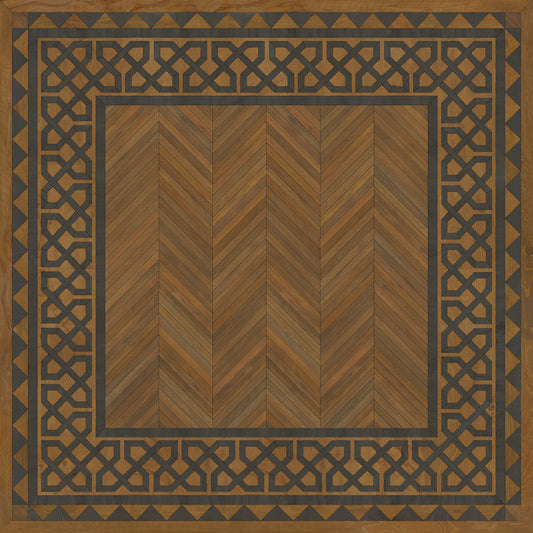 Artisanry - University - Dulwich 60x60 Vintage Vinyl Floorcloth