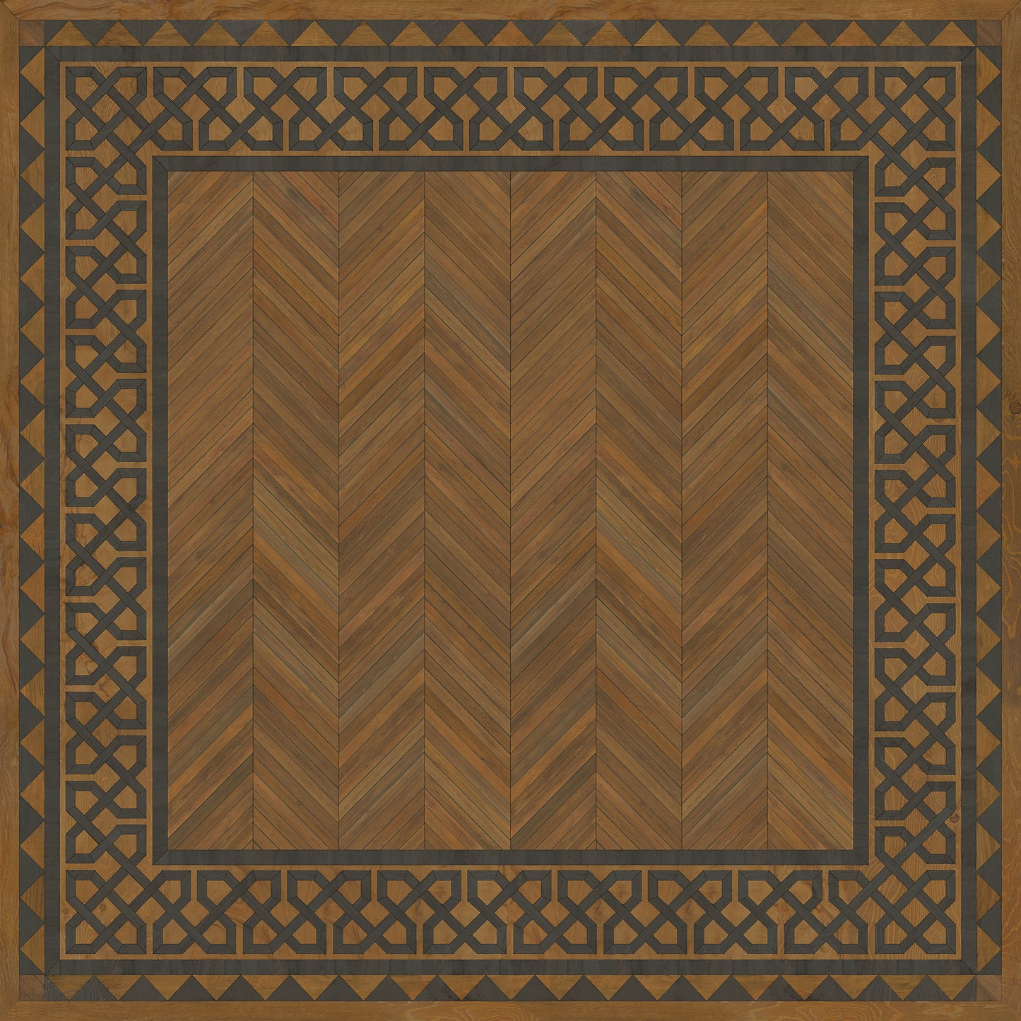 Artisanry - University - Dulwich 120x120 Vintage Vinyl Floorcloth