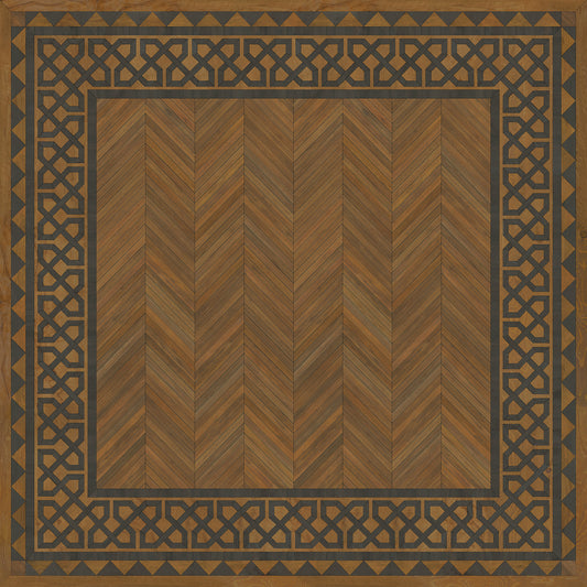 Artisanry - University - Dulwich 120x120 Vintage Vinyl Floorcloth