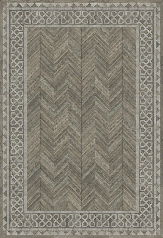 Artisanry - University - Glasgow 96x140 Vintage Vinyl Floorcloth