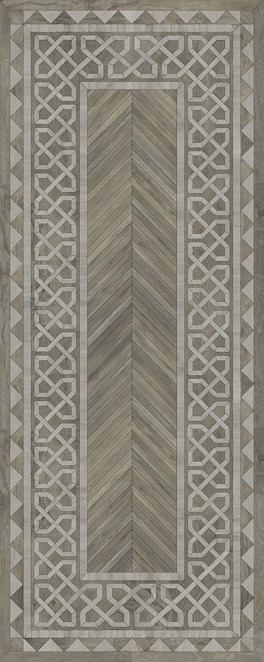 Artisanry - University - Glasgow 36x90 Vintage Vinyl Floorcloth
