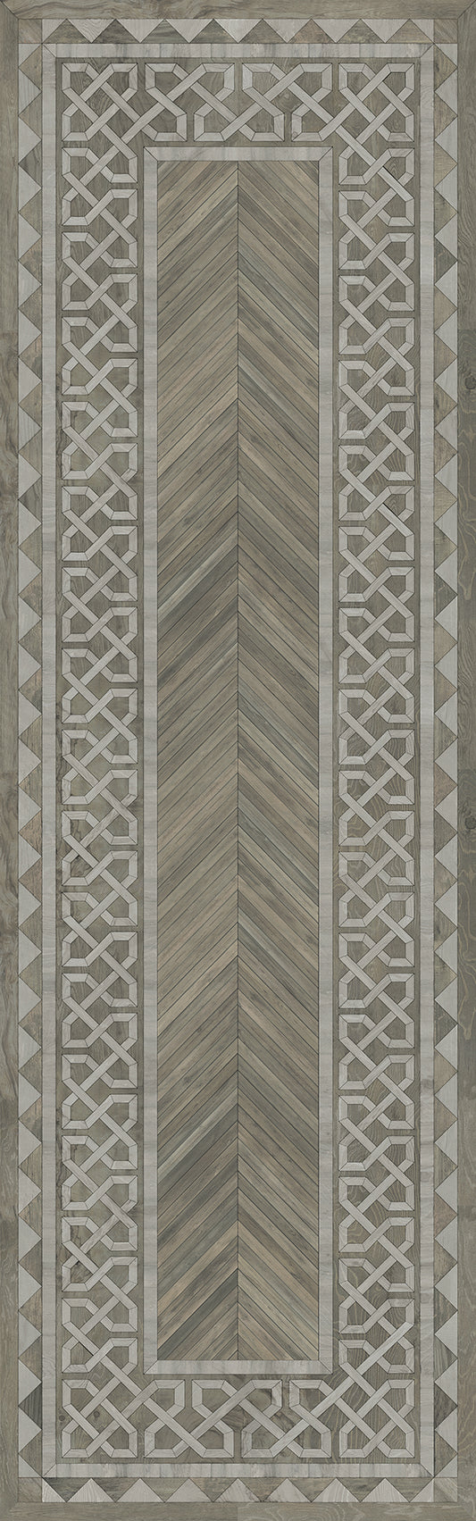 Artisanry - University - Glasgow 36x115 Vintage Vinyl Floorcloth