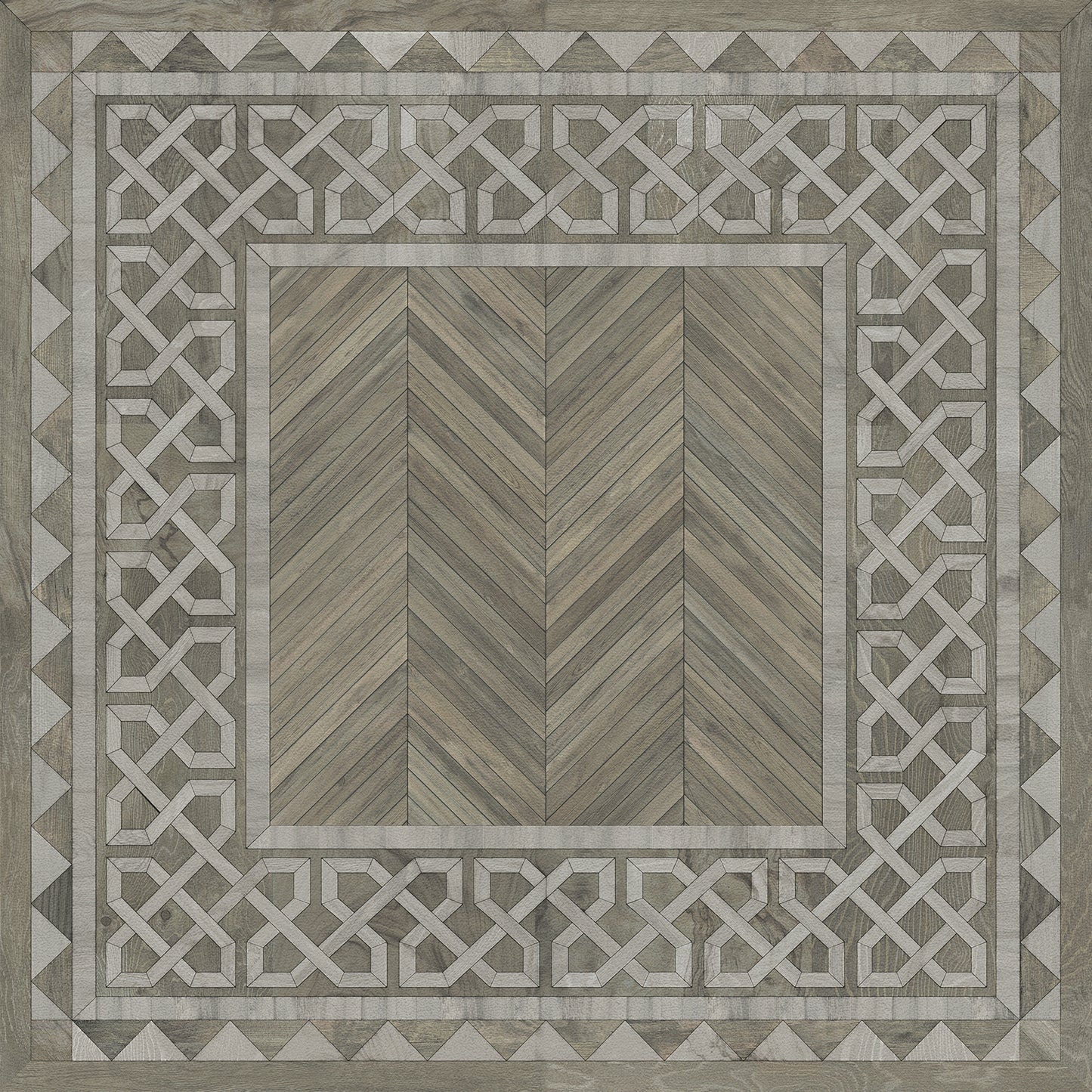 Artisanry - University - Glasgow 36x36 Vintage Vinyl Floorcloth