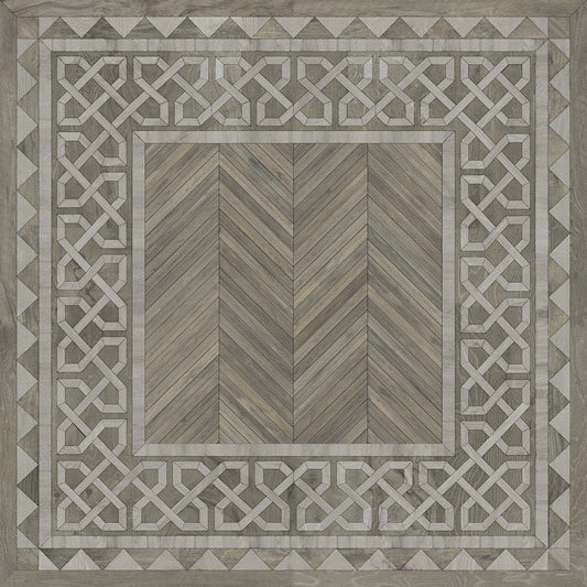 Artisanry - University - Glasgow 36x36 Vintage Vinyl Floorcloth