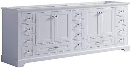 Dukes 84" White Vanity Cabinet Only