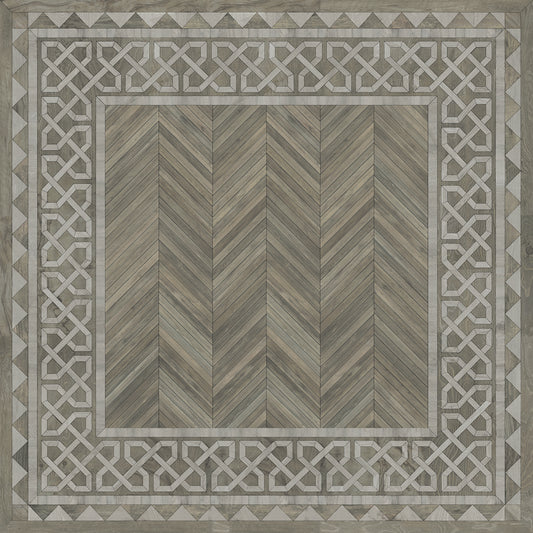 Artisanry - University - Glasgow 72x72 Vintage Vinyl Floorcloth
