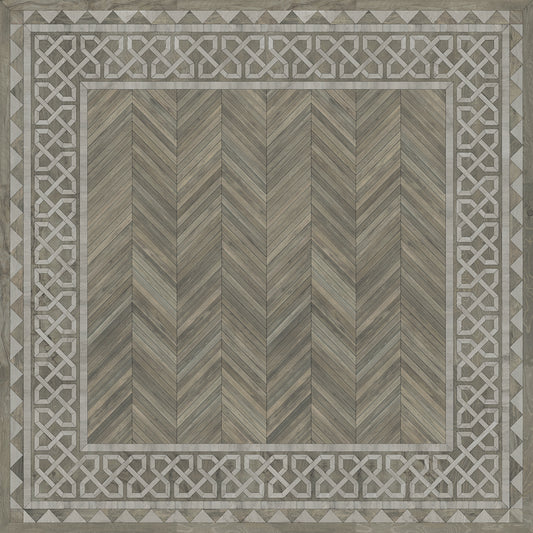 Artisanry - University - Glasgow 96x96 Vintage Vinyl Floorcloth