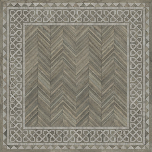 Artisanry - University - Glasgow 120x120 Vintage Vinyl Floorcloth