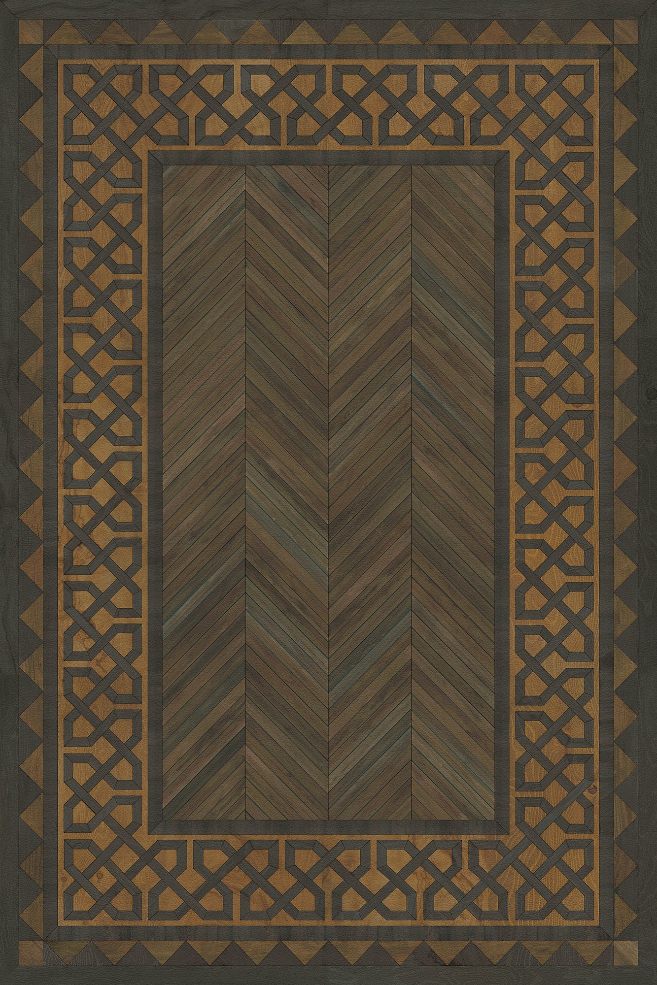 Artisanry - University - Harvard 20x30 Vintage Vinyl Floorcloth