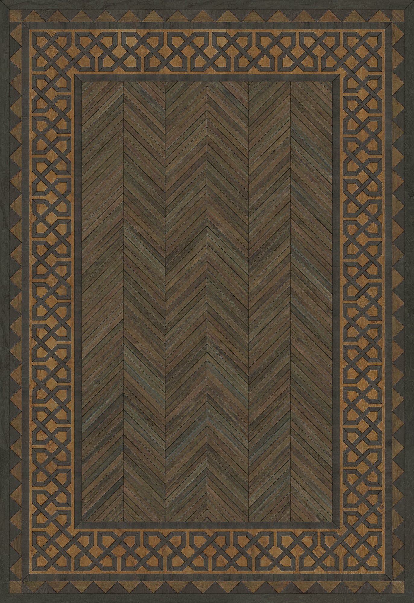 Artisanry - University - Harvard 70x102 Vintage Vinyl Floorcloth