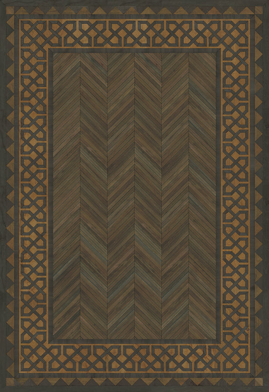 Artisanry - University - Harvard 70x102 Vintage Vinyl Floorcloth