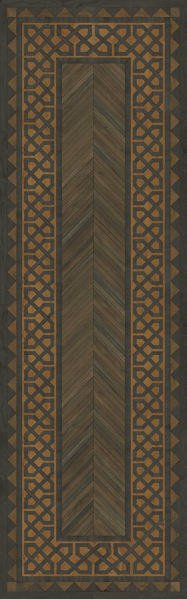 Artisanry - University - Harvard 36x115 Vintage Vinyl Floorcloth