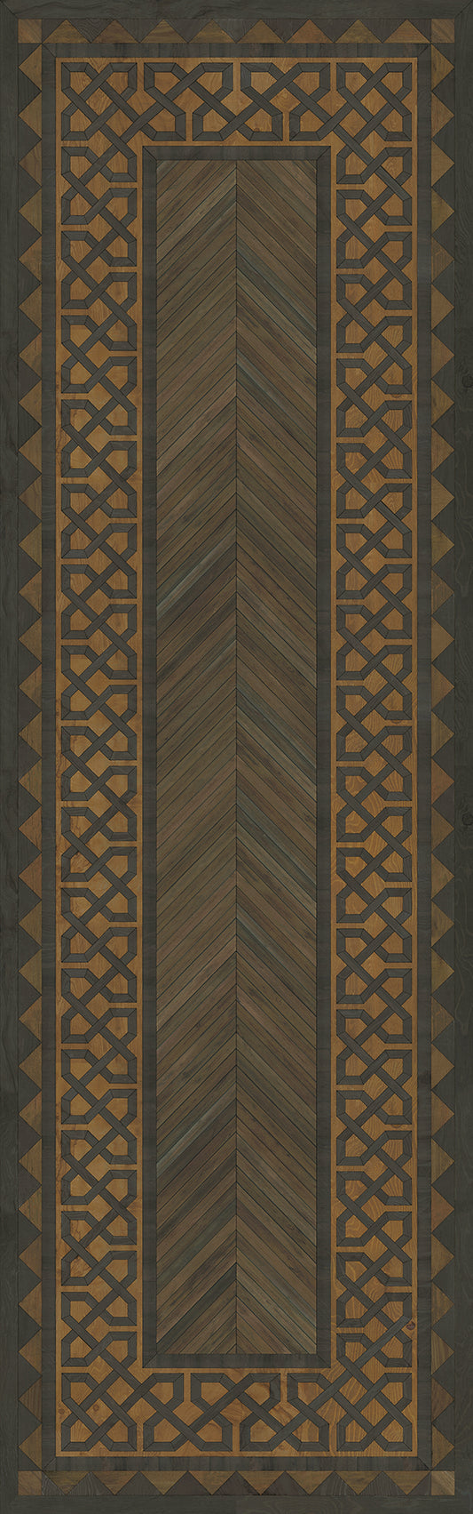 Artisanry - University - Harvard 36x115 Vintage Vinyl Floorcloth