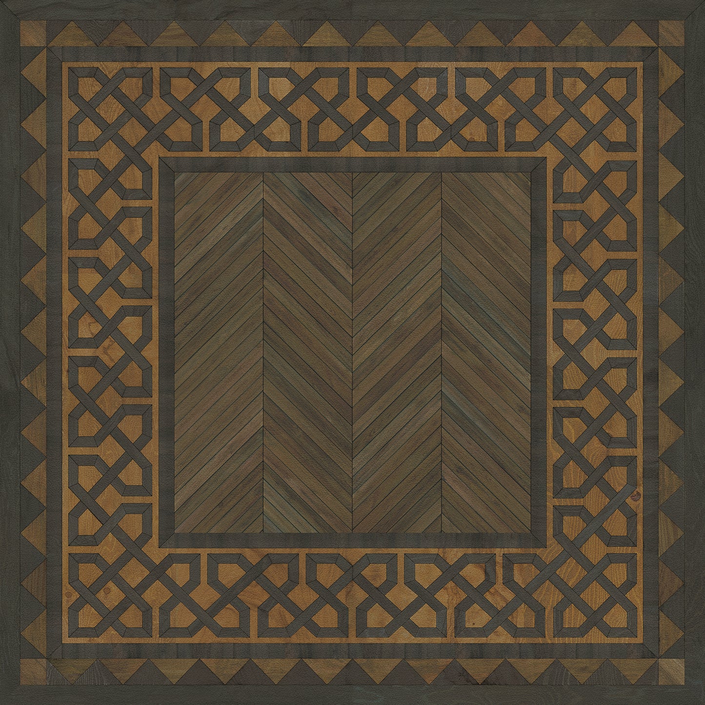 Artisanry - University - Harvard 36x36 Vintage Vinyl Floorcloth