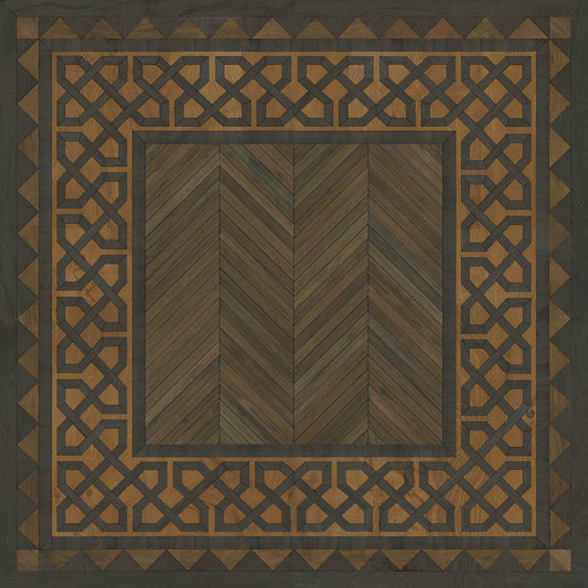 Artisanry - University - Harvard 48x48 Vintage Vinyl Floorcloth