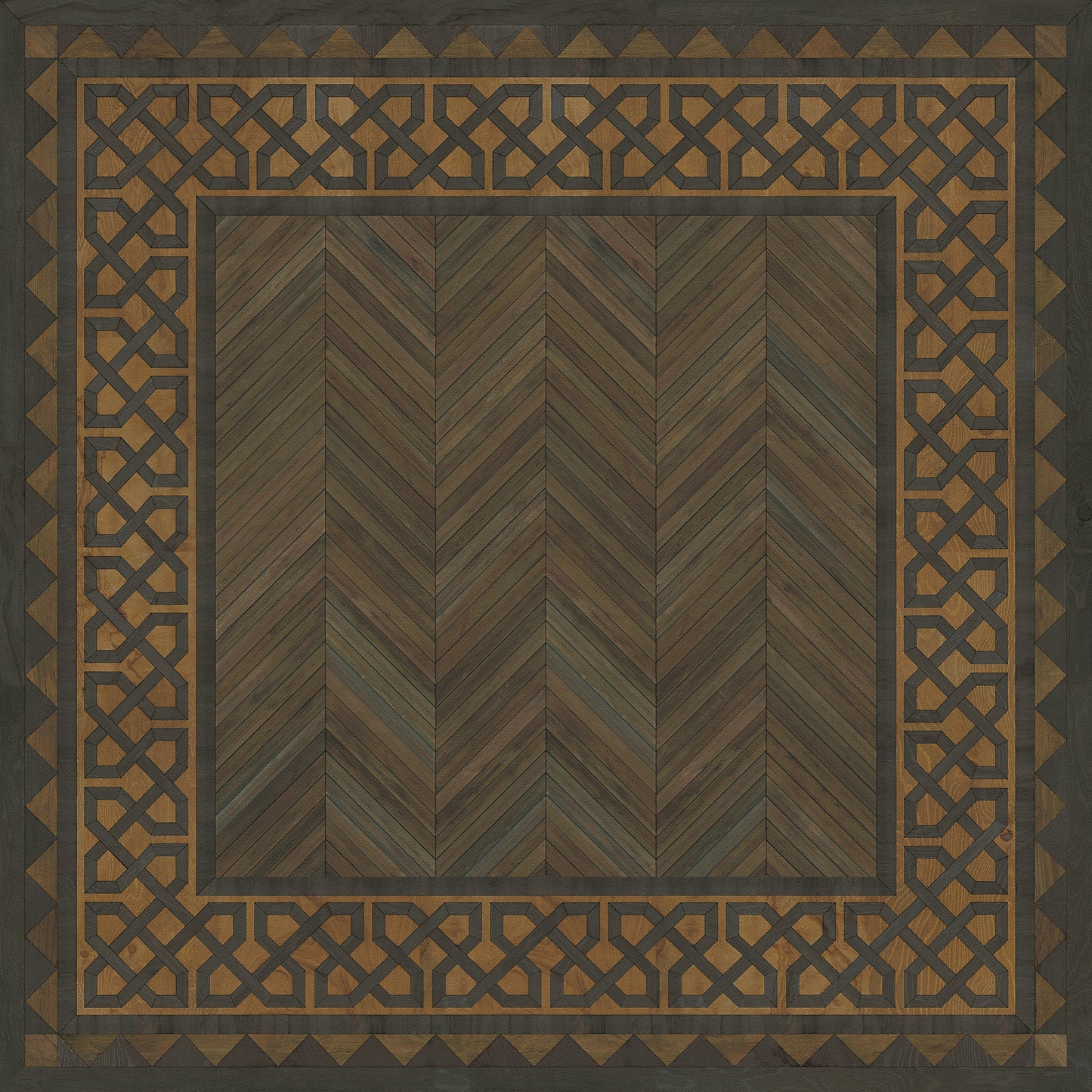 Artisanry - University - Harvard 60x60 Vintage Vinyl Floorcloth