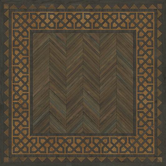 Artisanry - University - Harvard 60x60 Vintage Vinyl Floorcloth