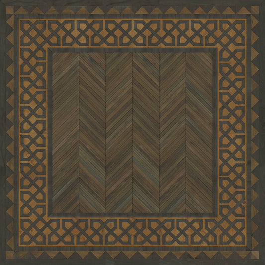 Artisanry - University - Harvard 72x72 Vintage Vinyl Floorcloth