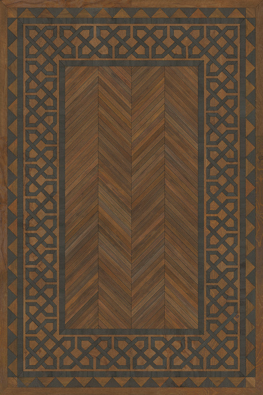 Artisanry - University - Oxford 20x30 Vintage Vinyl Floorcloth