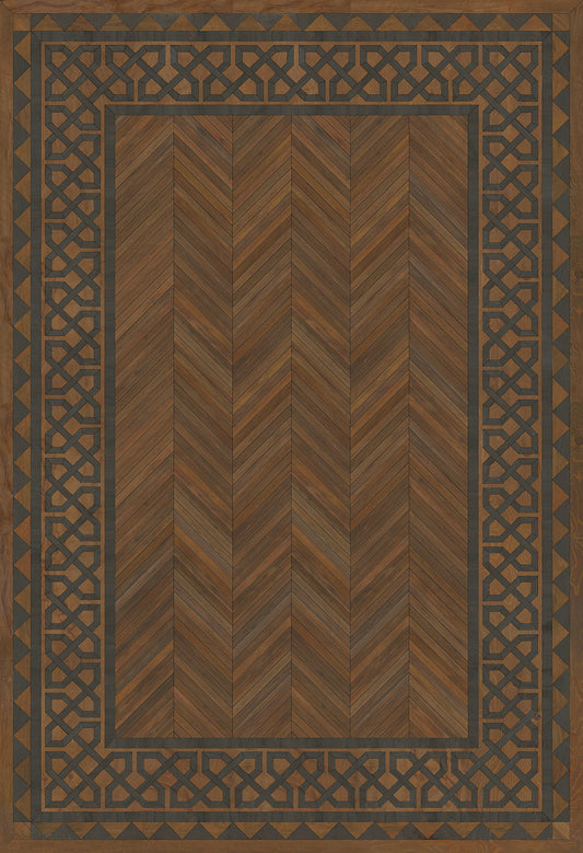 Artisanry - University - Oxford 52x76 Vintage Vinyl Floorcloth