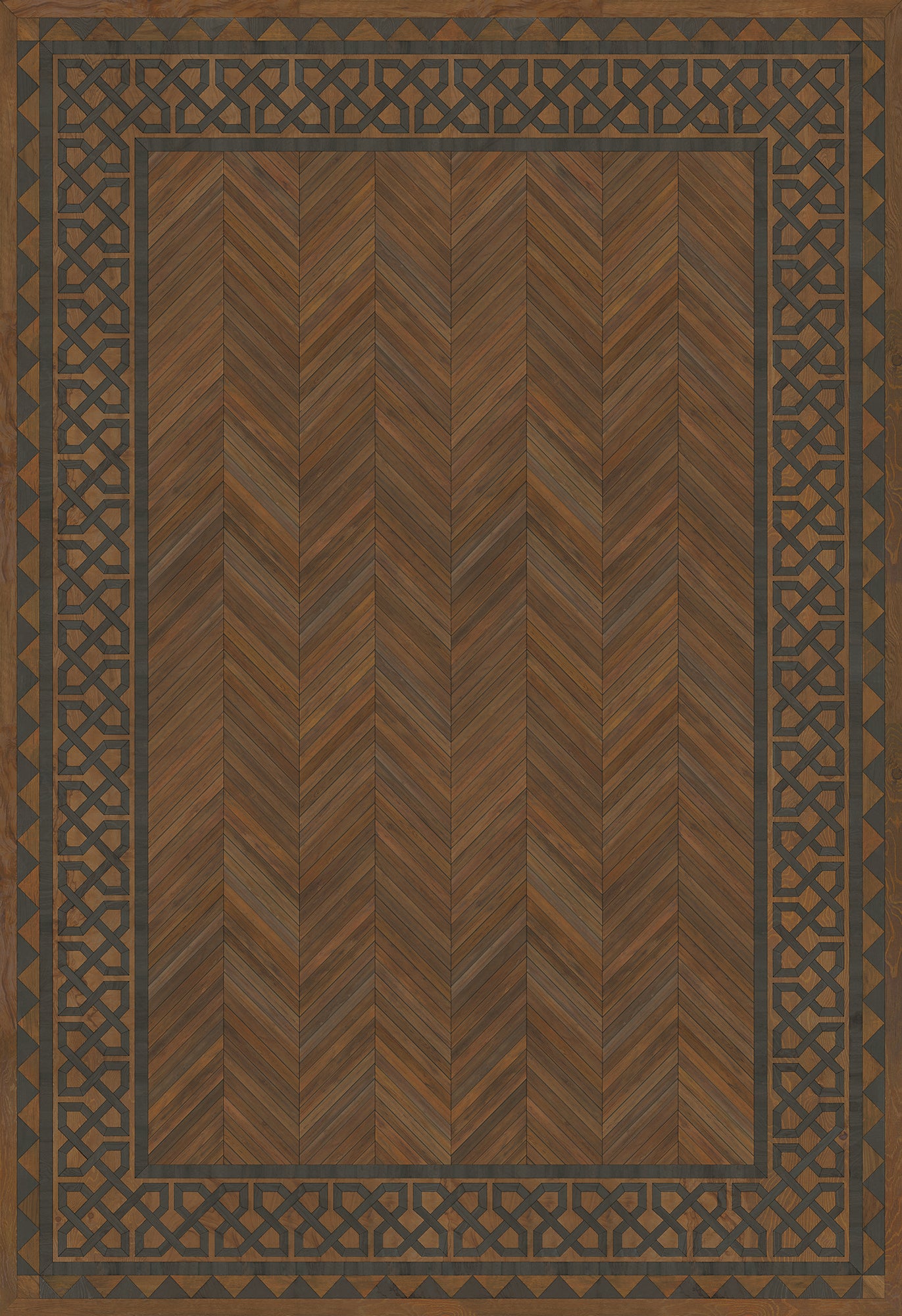 Artisanry - University - Oxford 96x140 Vintage Vinyl Floorcloth