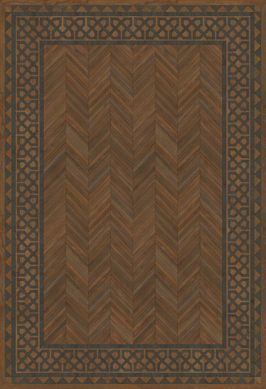 Artisanry - University - Oxford 96x140 Vintage Vinyl Floorcloth