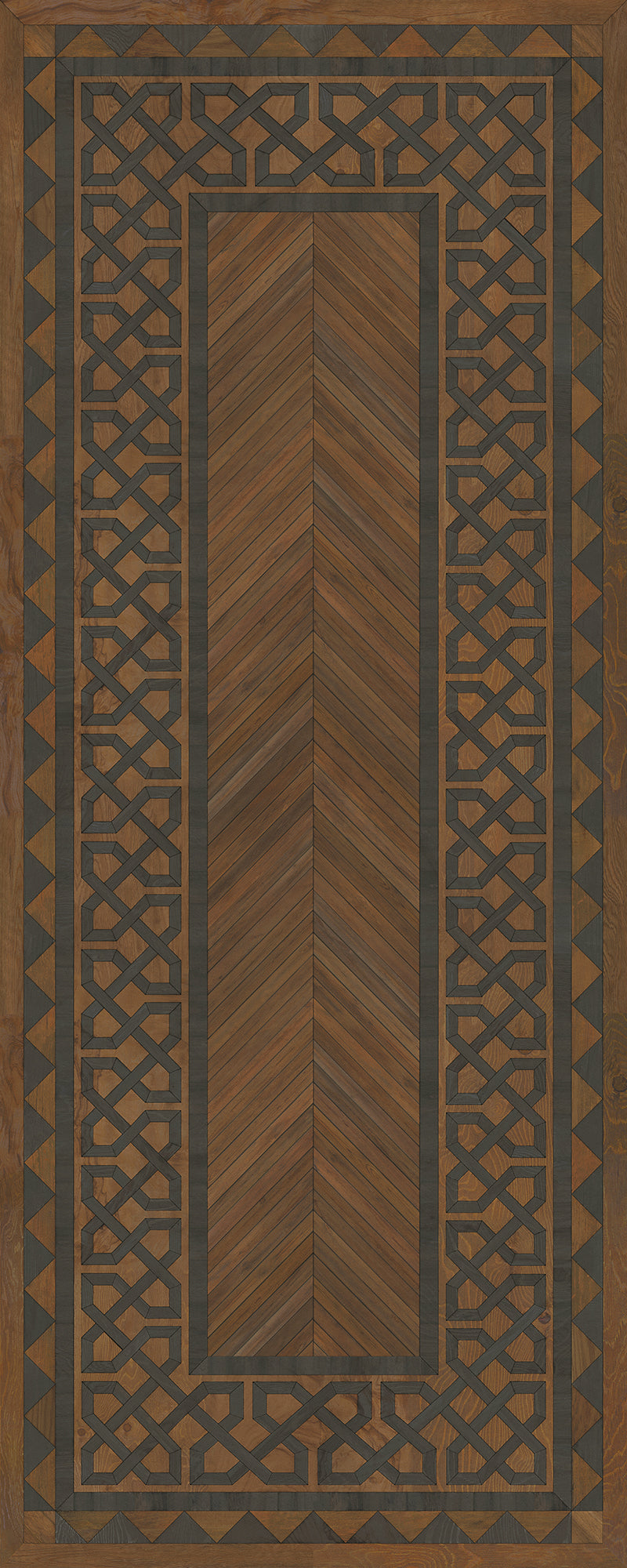 Artisanry - University - Oxford 36x90 Vintage Vinyl Floorcloth