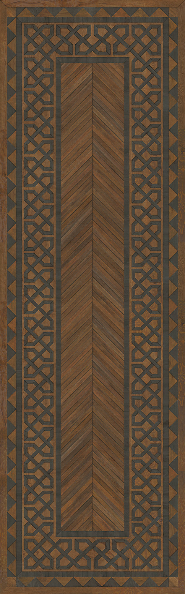 Artisanry - University - Oxford 36x115 Vintage Vinyl Floorcloth