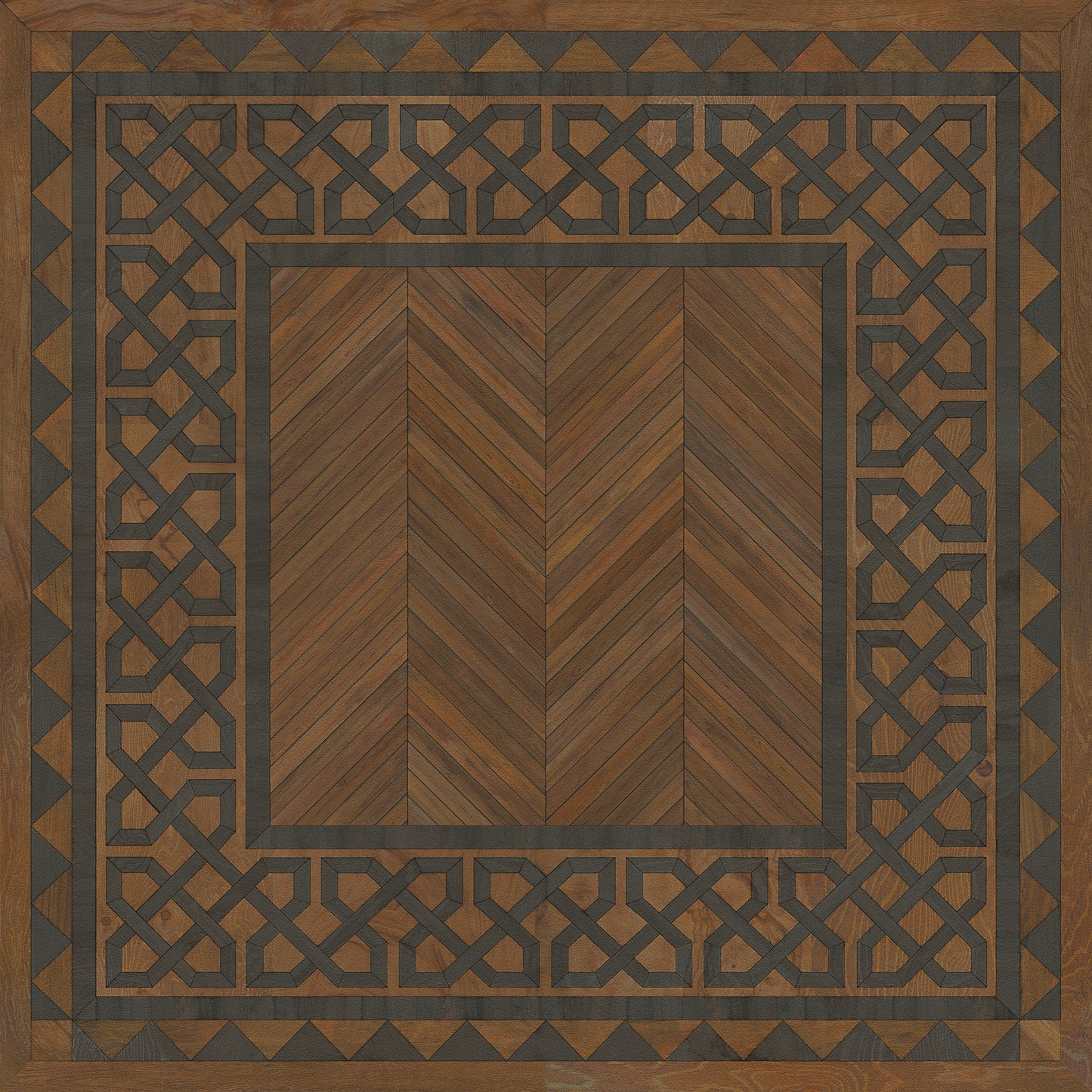 Artisanry - University - Oxford 48x48 Vintage Vinyl Floorcloth
