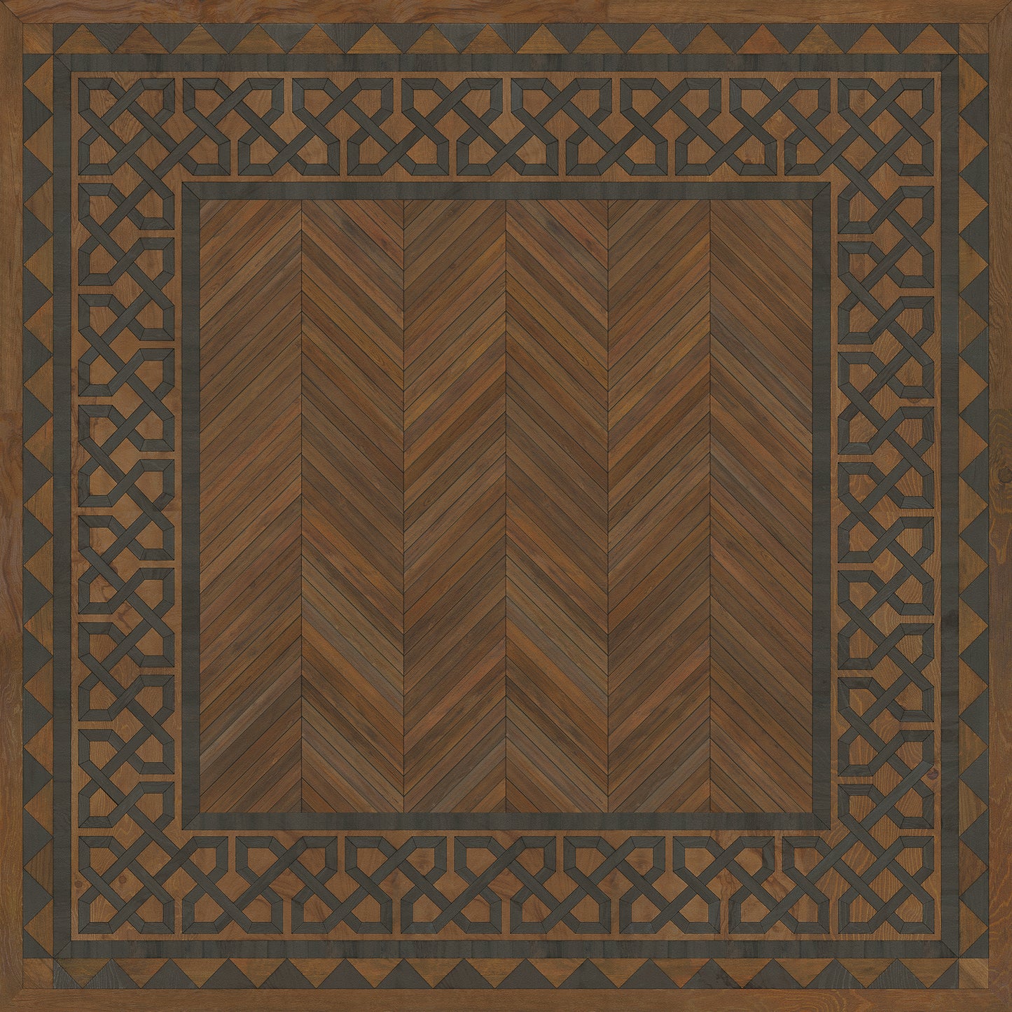 Artisanry - University - Oxford 72x72 Vintage Vinyl Floorcloth