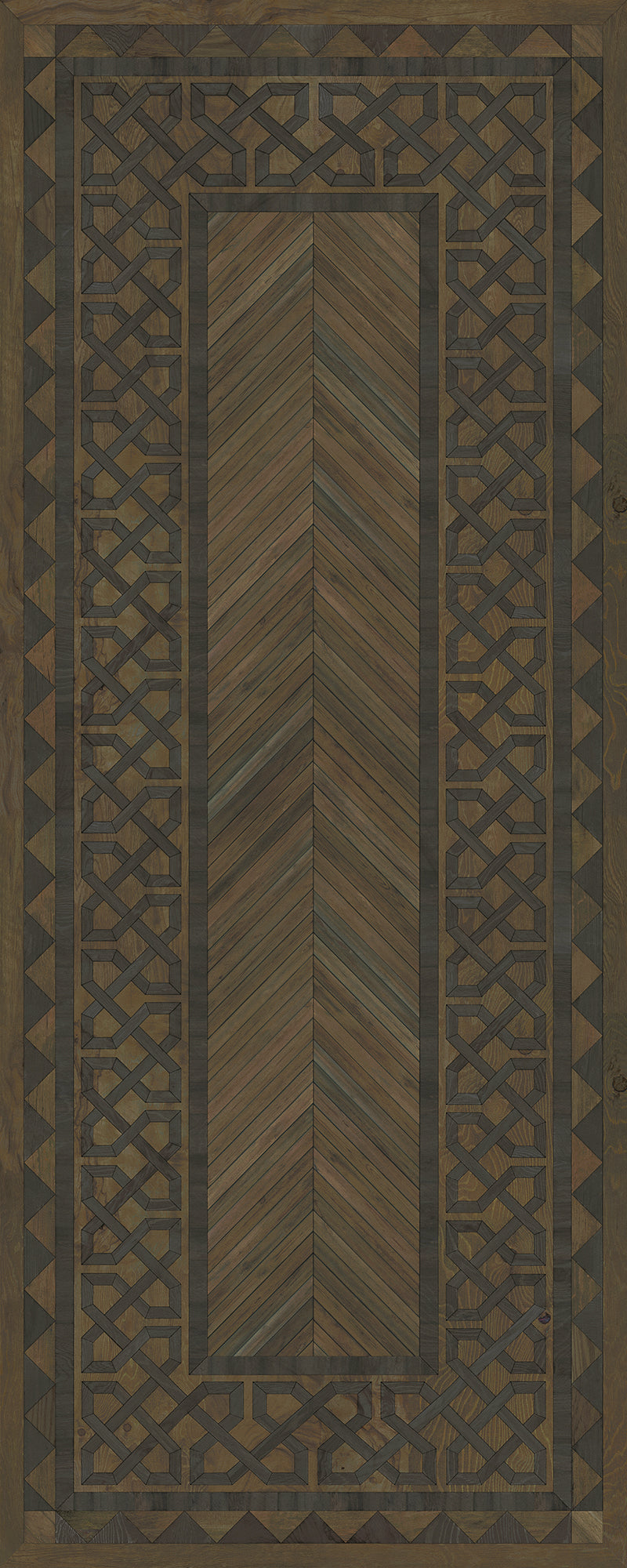 Artisanry - University - Princeton 36x90 Vintage Vinyl Floorcloth