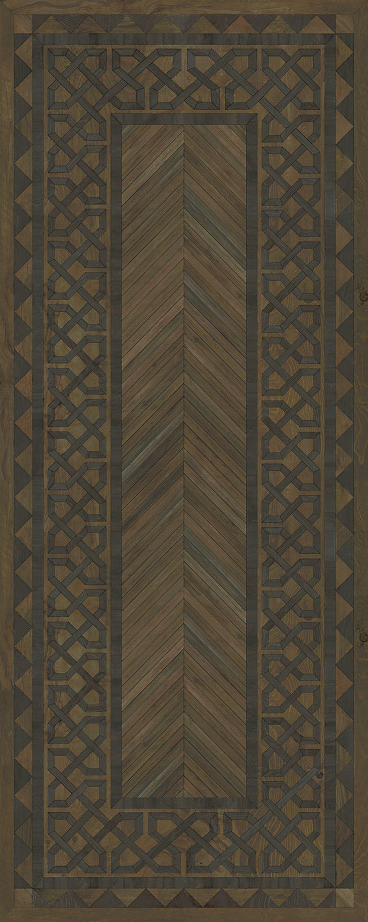 Artisanry - University - Princeton 36x90 Vintage Vinyl Floorcloth