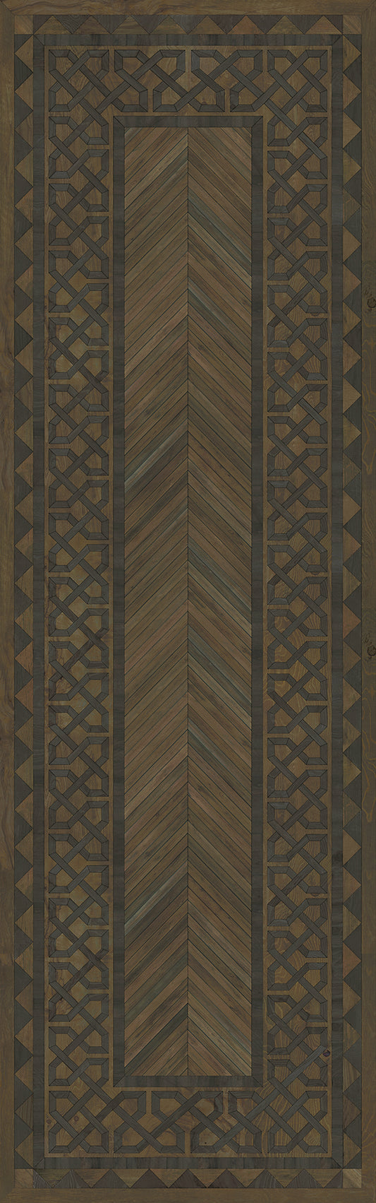 Artisanry - University - Princeton 36x115 Vintage Vinyl Floorcloth