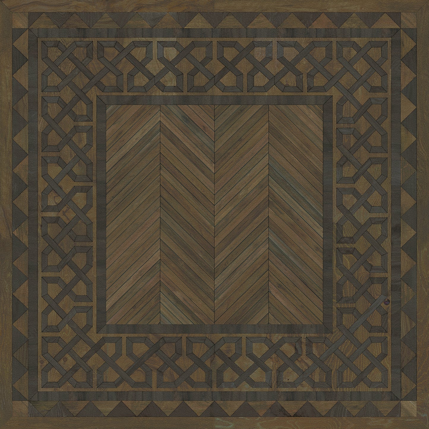 Artisanry - University - Princeton 36x36 Vintage Vinyl Floorcloth