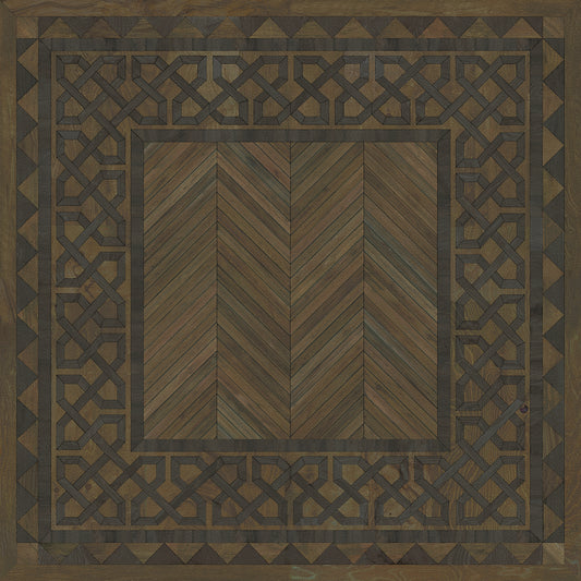 Artisanry - University - Princeton 36x36 Vintage Vinyl Floorcloth