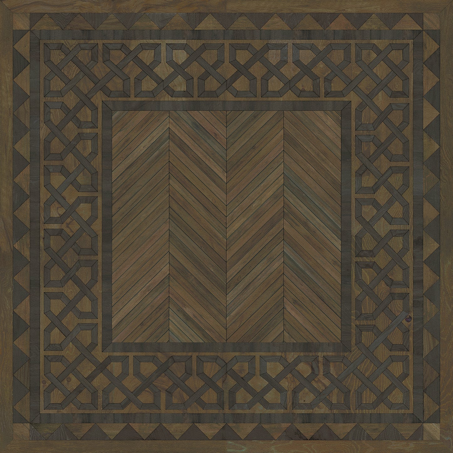 Artisanry - University - Princeton 48x48 Vintage Vinyl Floorcloth