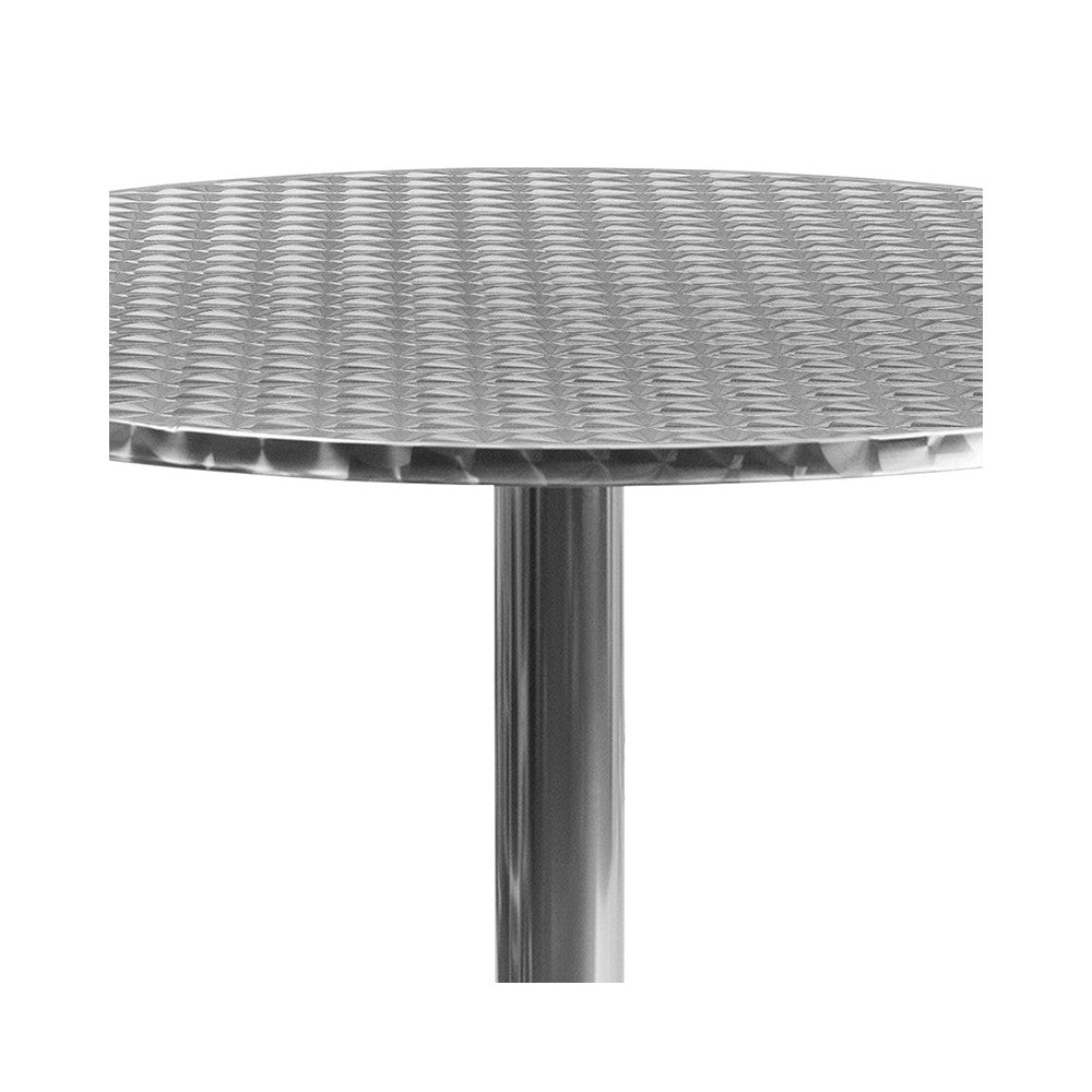 31.5'' Round Aluminum Indoor-Outdoor Table with Base