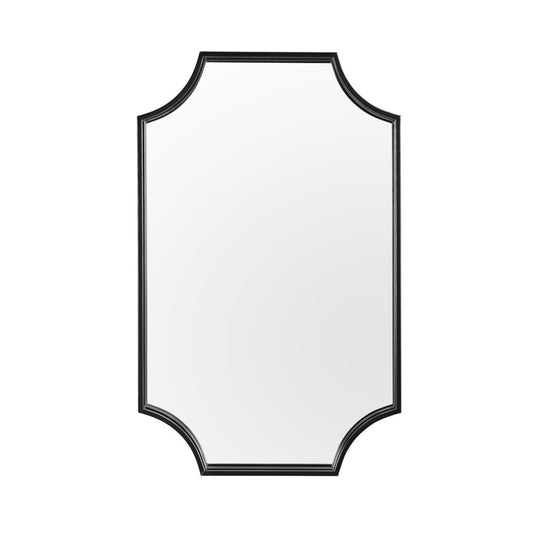 32" Rectangle Notched Corner Metal Framed Mirror - Black