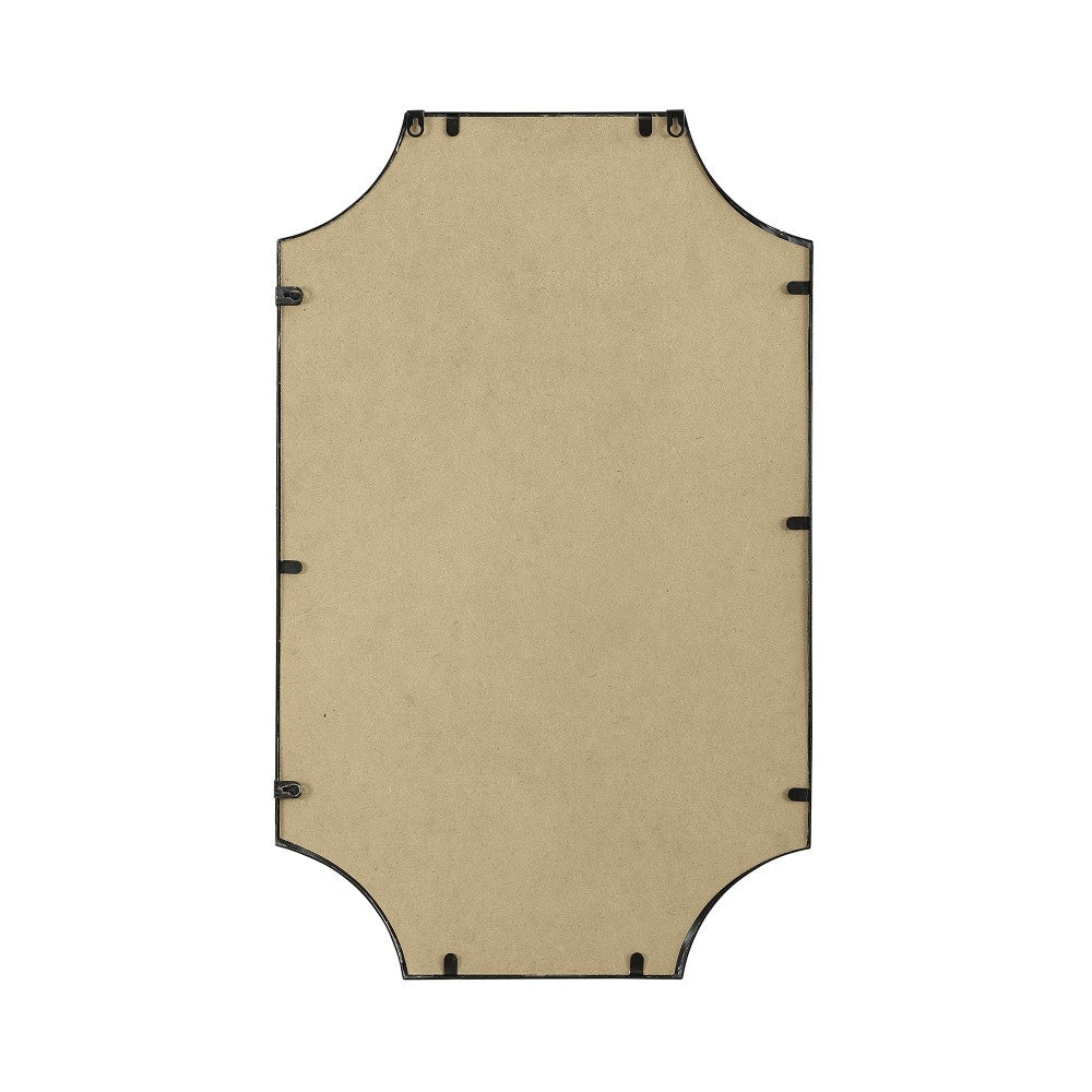 32" Rectangle Notched Corner Metal Framed Mirror - Black