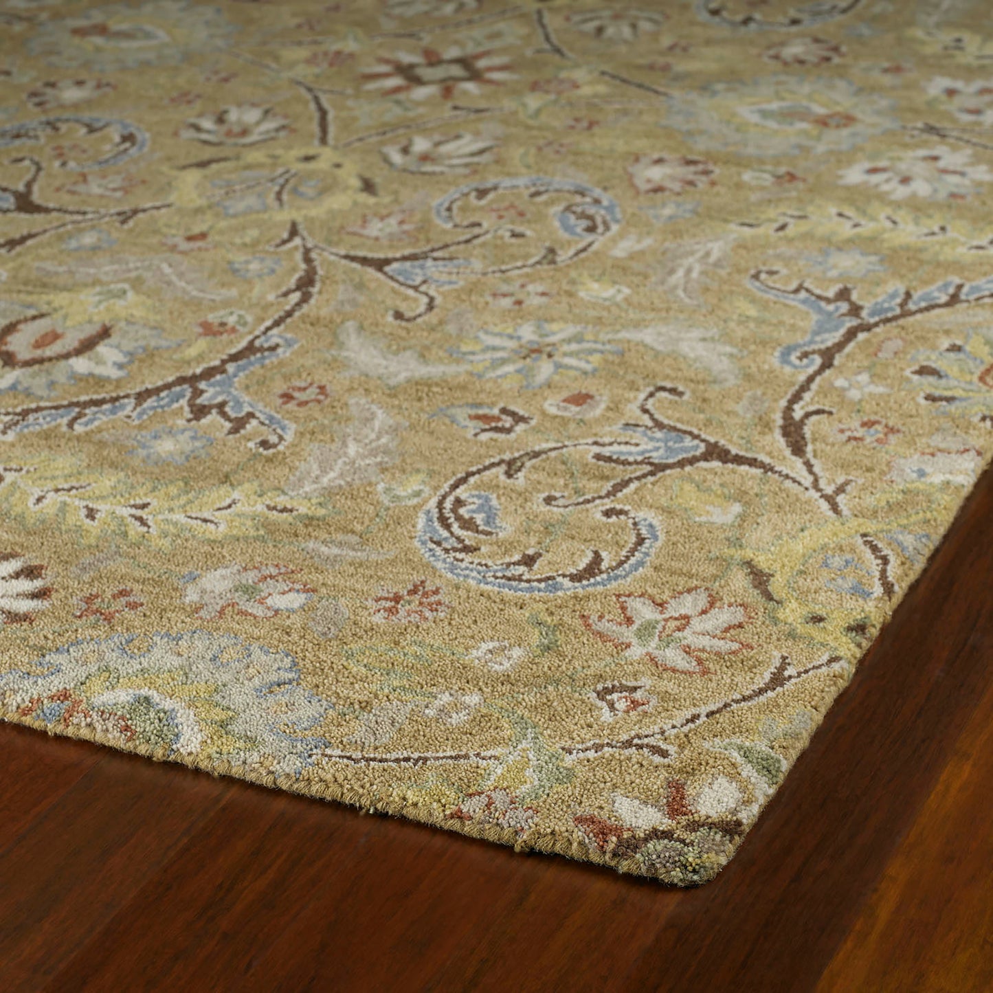 Kaleen Helena Collection Dark Gold Runner 2'6" x 12'
