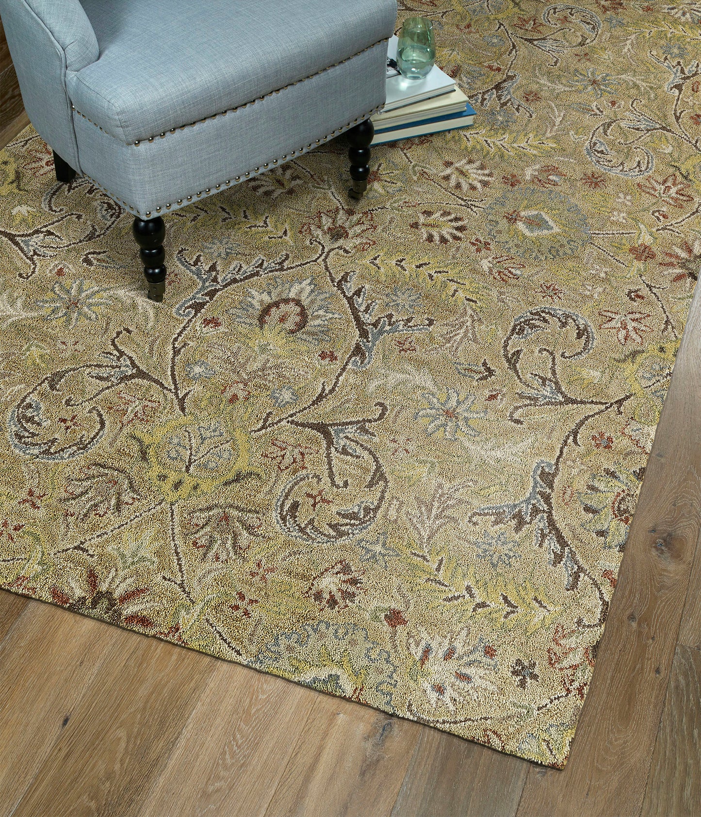 Kaleen Helena Collection Dark Gold Runner 2'6" x 8'
