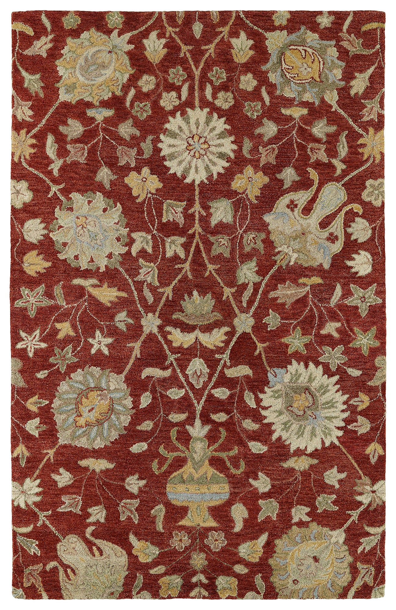 Kaleen Helena Collection Dark Red Runner 2'6" x 12'