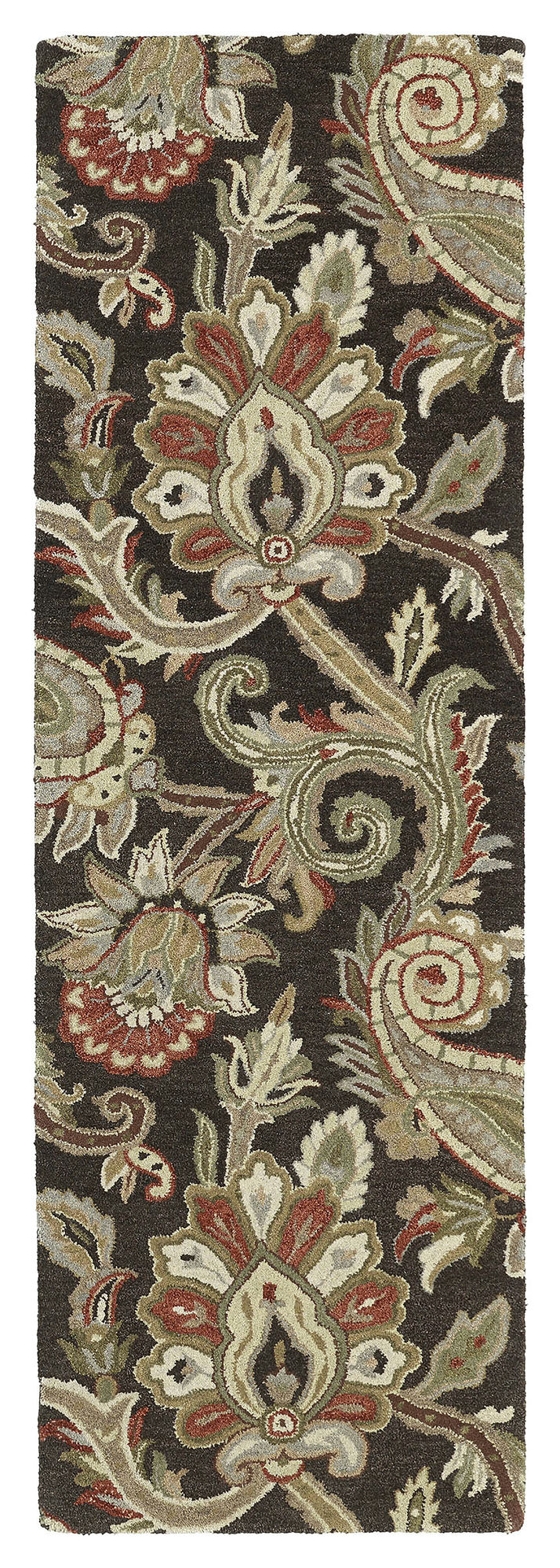 Kaleen Helena Collection Dark Chocolate Runner 2'6" x 8'