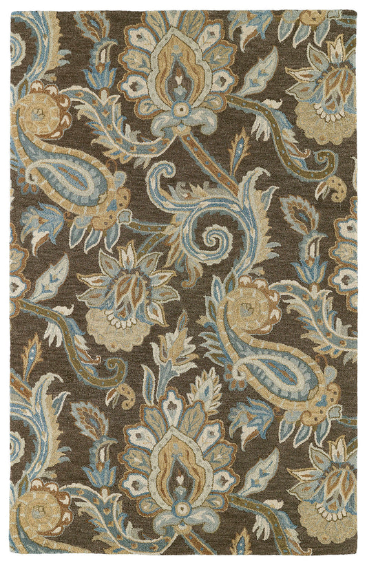 Kaleen Helena Collection Dark Brown Area Rug 8' x 10'