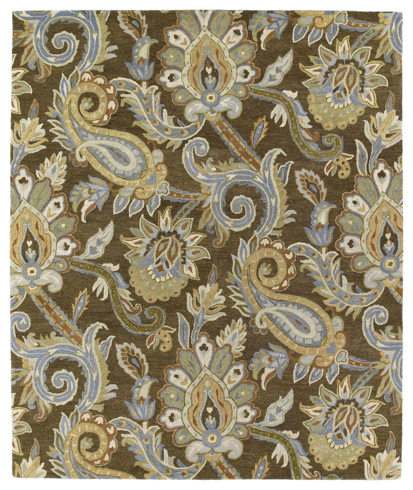 Kaleen Helena Collection Dark Brown Runner 2'6" x 8'
