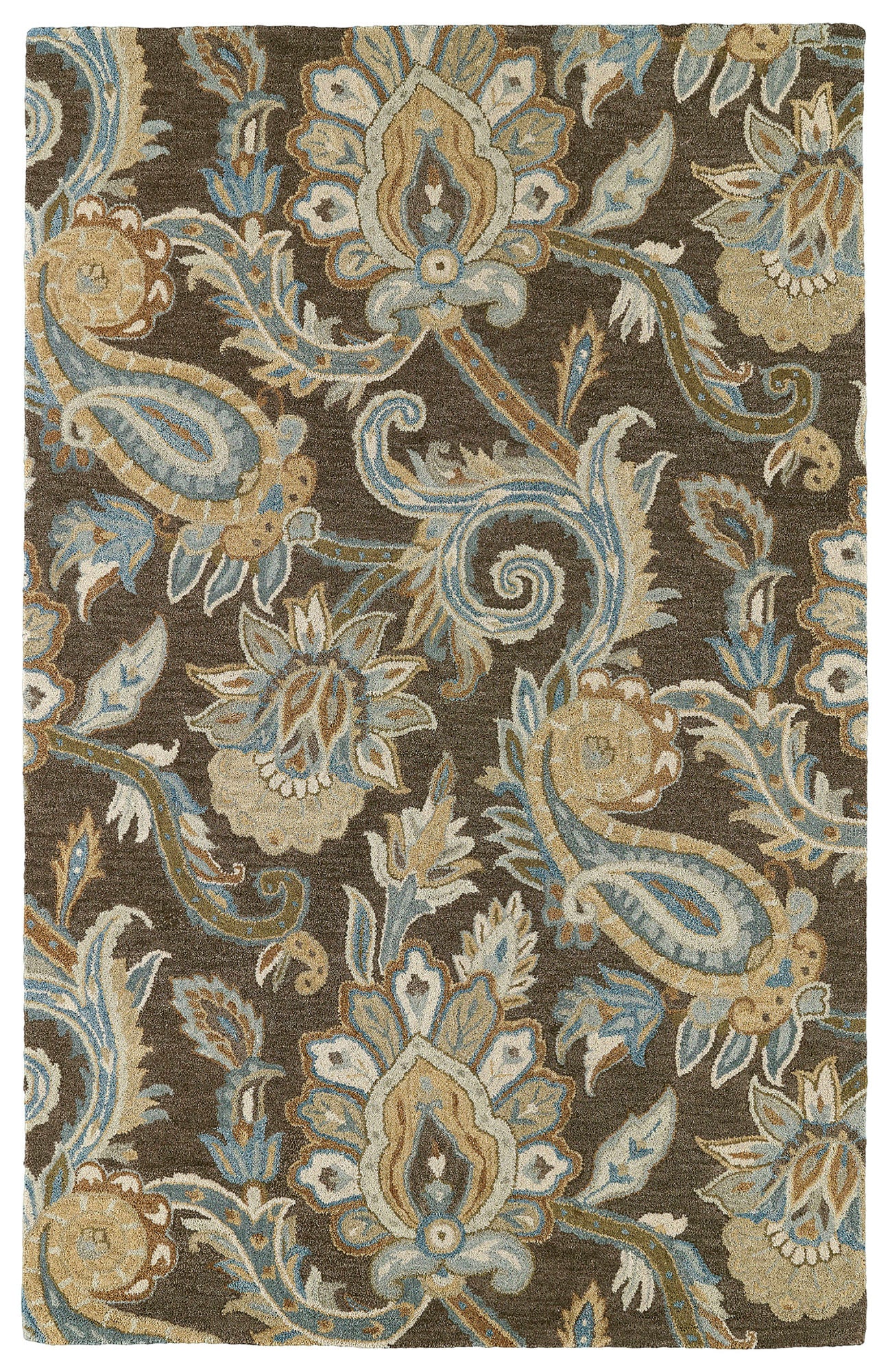 Kaleen Helena Collection Dark Brown Runner 2'6" x 12'