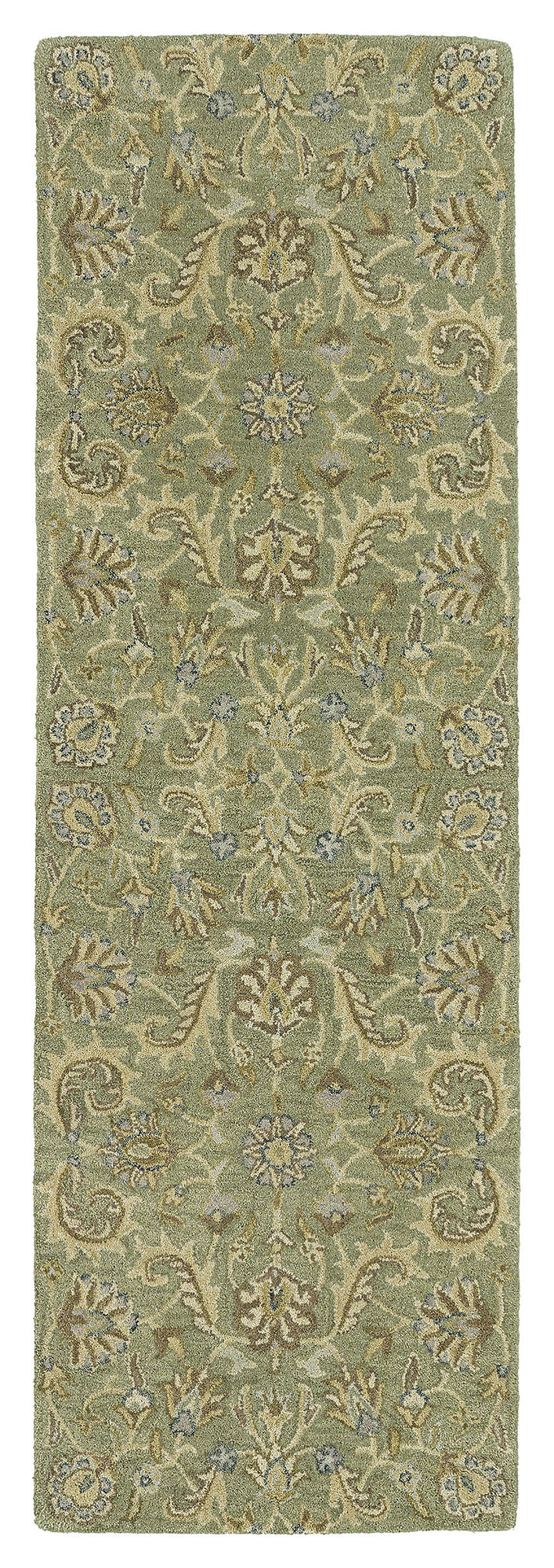 Kaleen Helena Collection Dark Green Runner 2'6" x 8'