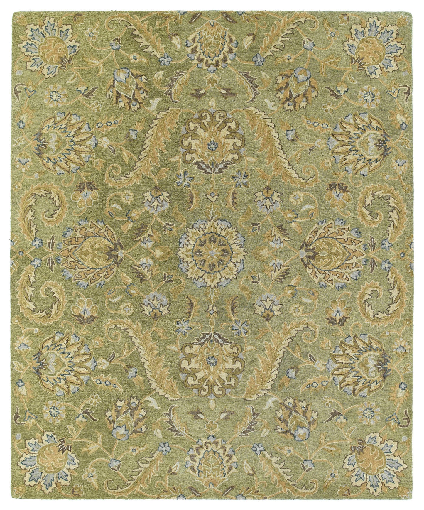 Kaleen Helena Collection Dark Green Runner 2'6" x 8'