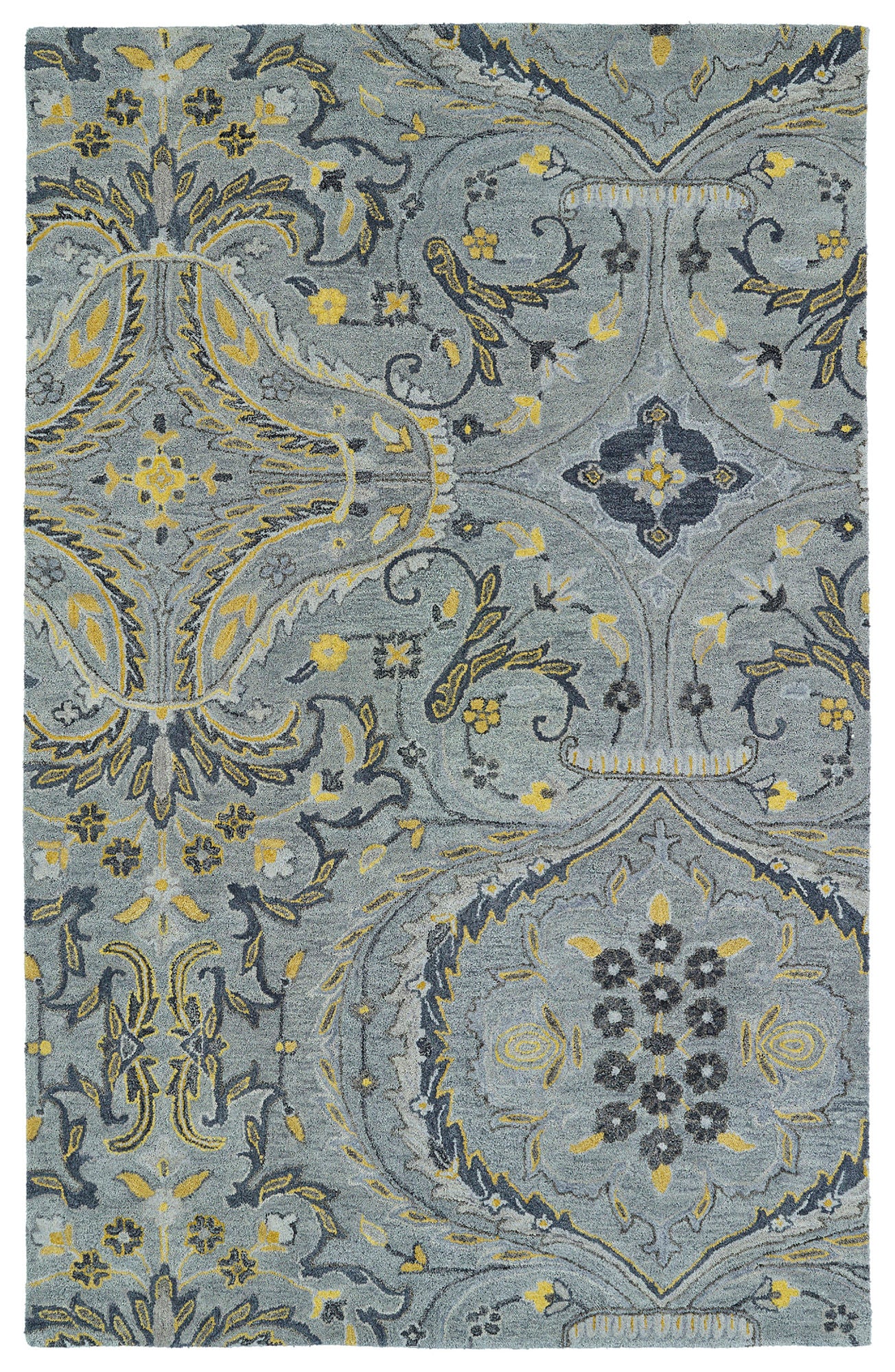 Kaleen Helena Collection Light Grey Runner 2'6" x 8'